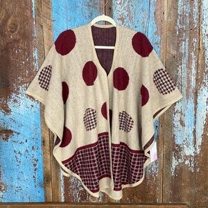 Tickled Pink Cynthia Dots Poncho Size OS
